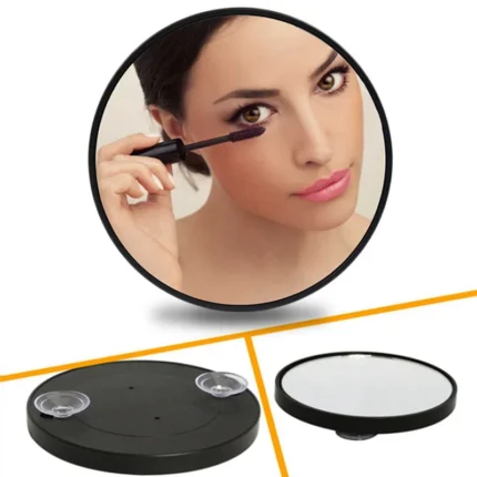 Anti-Fog Magnifying Makeup Mirror Suction Cup Vanity Mirror 20X Handheld Magnifying Makeup Mirror with Handle,Black - Image 5