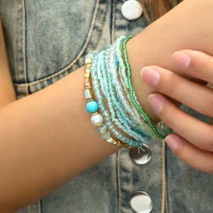 Bohemian Handmade Beads Bracelets for Women Fashion Summer Colorful Beaded Bracelets Set Jewelry Gifts - Image 8