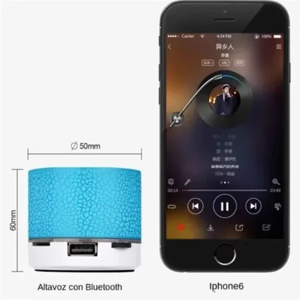 Bluetooth Mini Speaker Wireless Speaker Colorful LED TF Card USB Subwoofer Portable MP3 Music Sound Column For PC Phone - Image 4