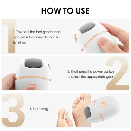 Electric Foot Grinder Pedicure Tools Foot Care File Leg Heels Remove Dead Skin Callus Remover Feet Clean Care Machine Foot File - Image 6