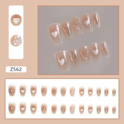Luxury Little Fragrance Wearing High Grade Fake Nails Charm Paste Summer Party Sisters Girlfriend's High-end Fake Nails - Image 11