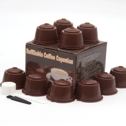 10PCS Refillable Capsules for Nescafe DOLCE GUSTO Coffee Capsules Reusable Filter with Spoon Brush Coffee Pods High Quality - Image 18