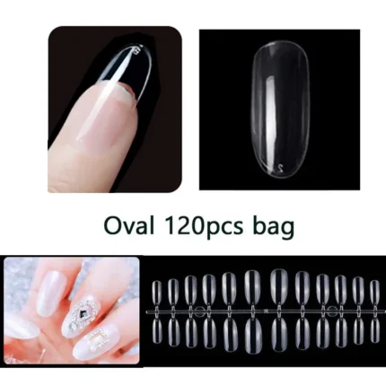 120pcs/bag Matte Press On Nail Tips Soft Full Cover False Nails Oval Almond Sculpted Fake Nail - Image 11