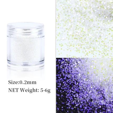 10ml Shiny Nail Art Glitter Powder Rose Gold Fine Glitter Sparkly Chrome Pigment Powder Winter Nail Art Decoration Accessories - Image 9
