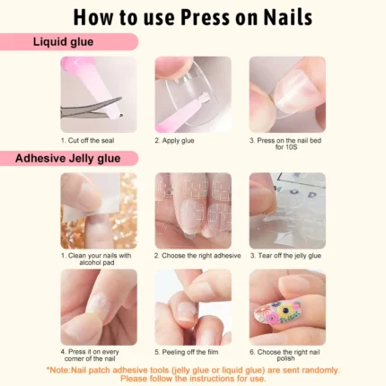 24Pcs Square Press-On Nails in Yellow Fresh&Elegant White Florals Accents False Nails for Women&Girls’ Spring/Summer Daily Look - Image 6
