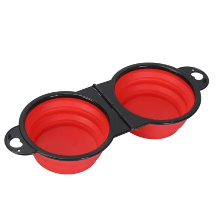 2-in-1 Foldable Outdoor Feeding Bowl for Cat and Dog Portable Pet Drinking Dual Bowl Pet Travel Supplies - Image 7