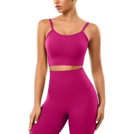 2024 New Yoga Shorts Suits Shockproof Cross back Fitness Bra High Waist Shorts Breathable Running Pilates Fitness Two Pieces Set - Image 6