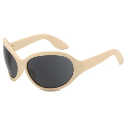 Fashion Brand Y2K Punk Sunglasses Goggle New Women Men Oval Sports Sun Glasses Female Oversized Black Shades Eyewear UV400 - Image 7