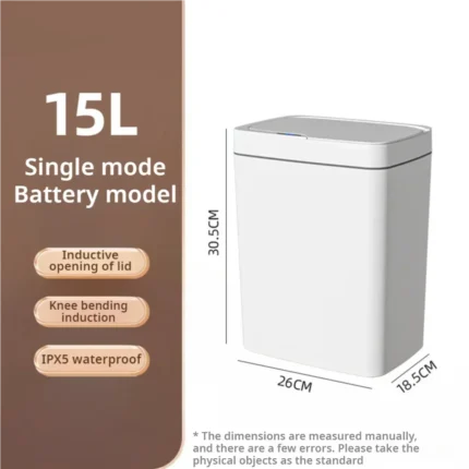 15l Automatic Smart Sensor Trash Can Sensing Waste Bin For Kitchen Office Eco-Friendly Touchless Electronic Trash Container - Image 8