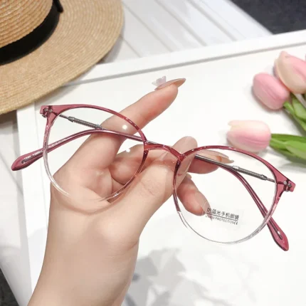 New Vintage Anti-Blue Light Round Glasses Women Men Black Clear Optical Frame Spectacles Computer Goggles Reading Eyeglasses - Image 8