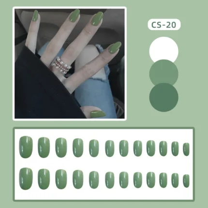 24Pcs/Set Press on Nails Women Maincure Tools Matte White French False Nail ABS Short Coffin Fake Nails Full Cover Nail Art Tips - Image 26