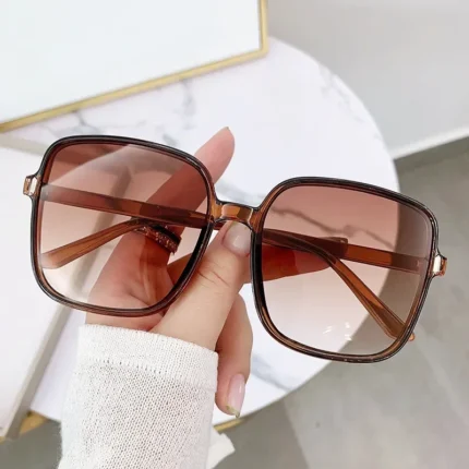 Men Women Oversized Sun Glasses Fashion Style Gradient Color Sunglasses Unisex Retro Square Frame Travel Goggle Shades Eyewear - Image 4