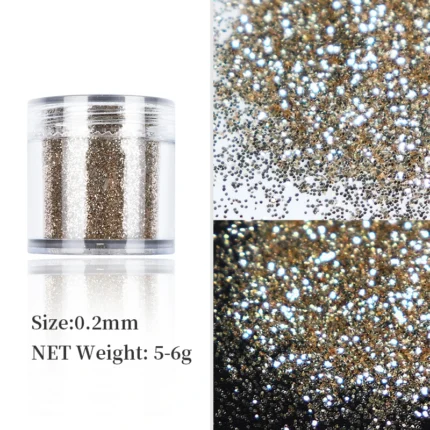 10ml Shiny Nail Art Glitter Powder Rose Gold Fine Glitter Sparkly Chrome Pigment Powder Winter Nail Art Decoration Accessories - Image 5