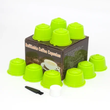 10PCS Refillable Capsules for Nescafe DOLCE GUSTO Coffee Capsules Reusable Filter with Spoon Brush Coffee Pods High Quality - Image 12