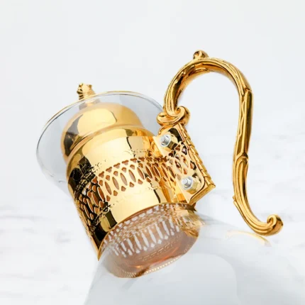 Southeast Asia Metal Retro Coffee Pot 3-piece Mirror Plating Process Can Be Heated Glass Coffee Pot Coffee Maker  Espresso - Image 3