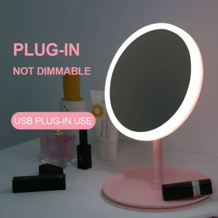 Makeup mirror with white light led daylight detachable vanity mirror/storage base 3 modes mirror with light gift usb cable - Image 6