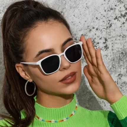 2024 Fashion Square Sunglasses Woman Retro Brand Designer Shades Sun Glasses Female Black Vintage Cat Eye Driving Oculos De Sol - Image 8