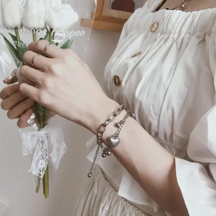 Geometric Smooth Rhinestone Chain Five Leaf Grass Flower Adjustable Bracelets for Women Fashion Jewelry Minimalist Accessories - Image 13