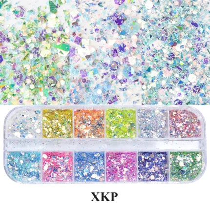 Mirror Iridescent Mixed Hexagon Nail Glitter Sequins Holographic Spangles Flakes Nail Art Powder Gel Polish Manicure Accessories - Image 8