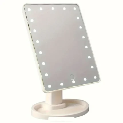 1PC-LED Beauty Mirror with Night Light Function - Touch Sensor, Rotating Stand & Built-in Storage, Ideal Gift for Makeup Lovers - Image 7