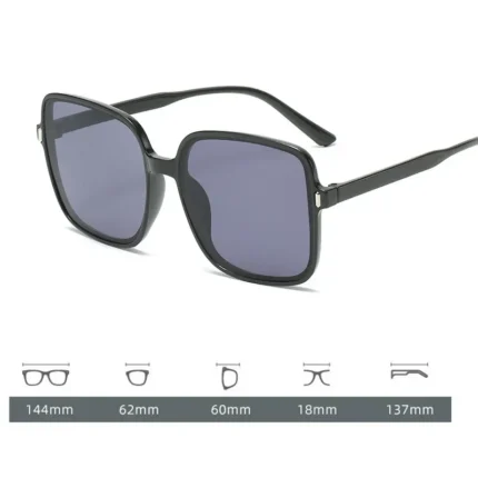 Men Women Oversized Sun Glasses Fashion Style Gradient Color Sunglasses Unisex Retro Square Frame Travel Goggle Shades Eyewear - Image 6