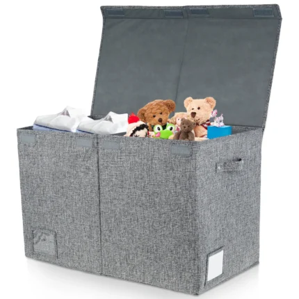 Toy Storage Box 80 L Foldable Cube Kids Toys Organizer Bin Large Capacity Cartoon Animal Nursery Toy Sundries Bins