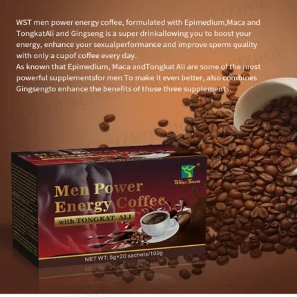 Men power energy Coffee Power Coffee for Men-African Coffee Powder for Man, The Secret To Strong Men (1-box) - Image 4