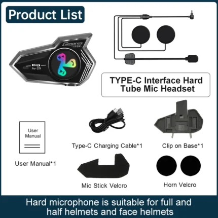 Bluetooth 5.4 Wireless Motorcycle Helmet Headset Hands-free Call Phone Motorcycle Waterproof Earphone Music Player Moto Helmet - Image 8