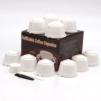 10PCS Refillable Capsules for Nescafe DOLCE GUSTO Coffee Capsules Reusable Filter with Spoon Brush Coffee Pods High Quality - Image 8