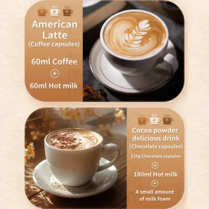 Coffee Maker Electric Capsule Grinding Coffee Brewer Portable Coffee Maker Suitable for Ground Coffee and Coffee Capsules - Image 6