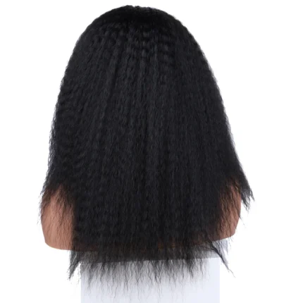 Short Kinky Straight Synthetic Wig High Puff Synthetic Hair Wig Afro Style Wig for Women Short Puffy Yaki Straight Synthetic Wig - Image 4