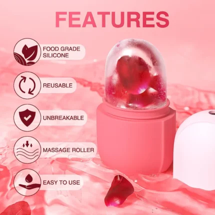 Ice Roller for Face & Eye Face Roller Facial Beauty Ice Roller Skin Care Tools Gua Sha Face Massage Silicone Ice Mold for Beauty - Image 3