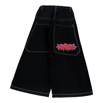 2024 New American hip-hop Vintage baggy jeans women's Harajuku high waist Y2K wide-leg pants Gothic wide pants Streetwear pants - Image 8
