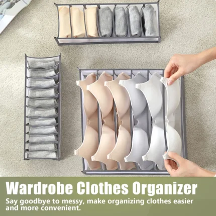 Wardrobe Clothes Organizer, Underwear storage Box For Bra  Baby Clothes Organizer,Underwear Drawer Organizer for Bedroom - Image 3