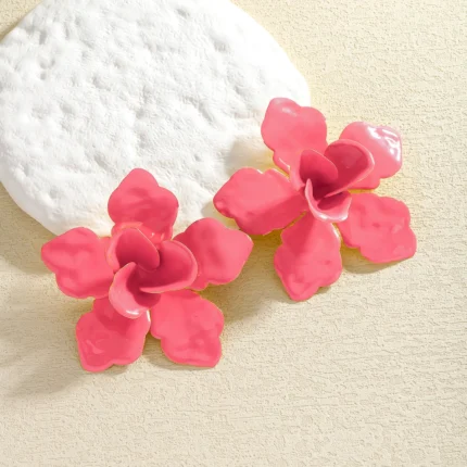 girlgo ZAA Statement Big Flower Earrings 2025 New Beach Holiday Creative Fashion Pendientes Suitable for Wearing Jewelry Summer - Image 8
