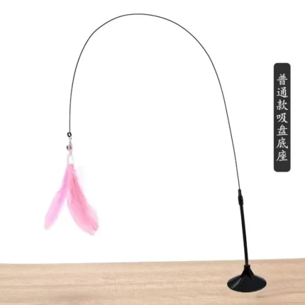 Cats Toys Feathers Wand Interactive Toy Kitten Toys with Super Suction Cup Detachable Feather Replacements Cat Accessories - Image 10