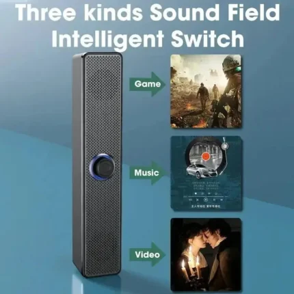 PC Soundbar Wired and Wireless Bluetooth Speaker USB Powered Soundbar for TV Pc Laptop Gaming Home Theater Surround Audio System - Image 4