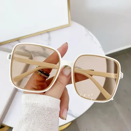 Men Women Oversized Sun Glasses Fashion Style Gradient Color Sunglasses Unisex Retro Square Frame Travel Goggle Shades Eyewear - Image 9