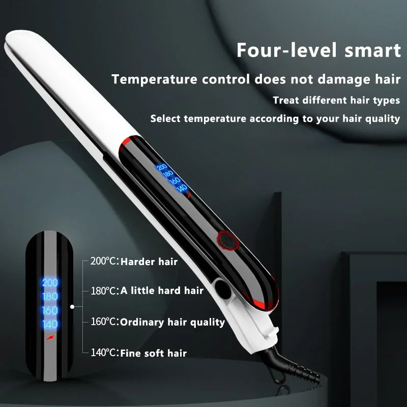 S63e95b0c9db047e19450066923e42217z.webp Professional Hair Straightener Curler Electric Splint Flat Iron Negative Ion Straight Curling Iron Plates Corrugation Hair Care - Image 1