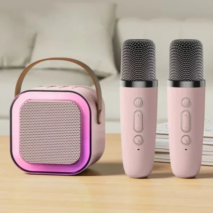 K12 Karaoke Machine Portable Bluetooth 5.3 PA Speaker System with 1-2 Wireless Microphones Home Family Singing Children's Gifts - Image 3