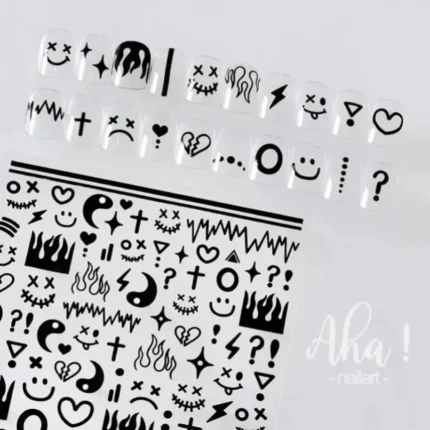 Black White Pink Mini Bowknot Design Nail Art Sticker Self Adhesive Lace Ribbons Bow Butterfly Decals Nail Art Decoration - Image 8