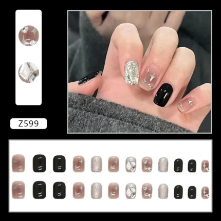 Luxury Little Fragrance Wearing High Grade Fake Nails Charm Paste Summer Party Sisters Girlfriend's High-end Fake Nails - Image 5