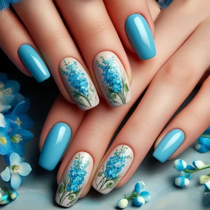 24pcs/set Short Medium fake nails for Spring summer beautiful colourful flowers bees faux ongles tips press on false nail art - Image 8