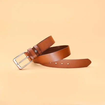 First layer cowhide men's genuine leather belt Handmade retro casual all-matching fashionable middle-aged jeans belt - Image 3