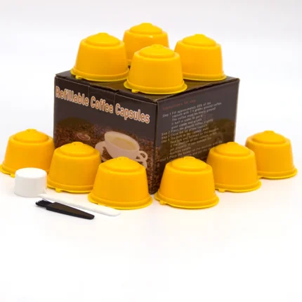 10PCS Refillable Capsules for Nescafe DOLCE GUSTO Coffee Capsules Reusable Filter with Spoon Brush Coffee Pods High Quality - Image 9