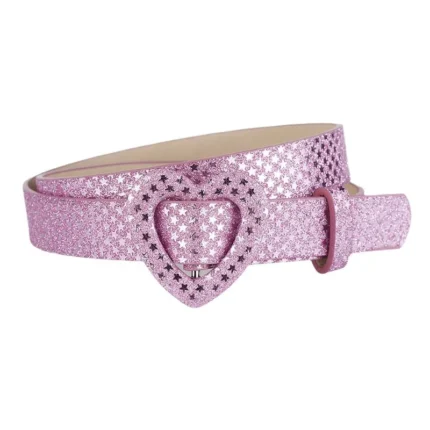 New Love Heart Button PU Needle Buckle Thin Waist Belt with Casual Decoration Paired High-end Unisex Girls's Belts for Children - Image 5