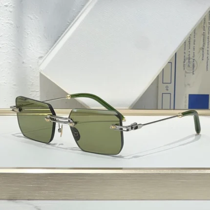 EVIJA Retro Rimless Sunglasses for Mem Square Fashion Shades Tinted Lens Metal Frameless Rectangle Glasses Women UV400 with Case - Image 7