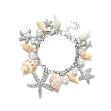 Cute Sweet Starfish Shell Conch Bracelet for Women New Personality Fashion Pearl Summer Beach Jewelry Holiday Party Accessories - Image 5