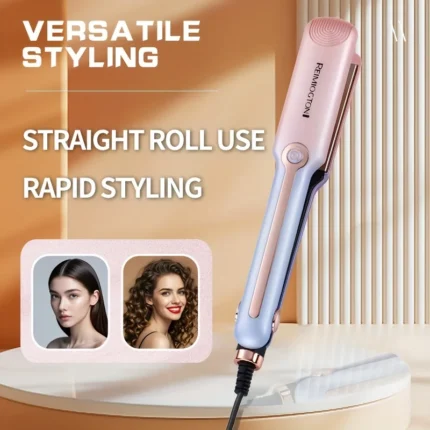 Professional ladies hair straightener portable small electric splint straight styling tool hair straightener and curler 2 in 1 - Image 5