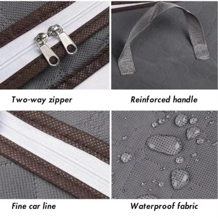 Dustproof Storage Bag with Zipper Transparent Folding Clothing Storage Box Multi-function Organizer Non-Woven Dust-Proof Bags - Image 5